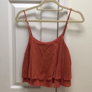 cropped tank with tie detail